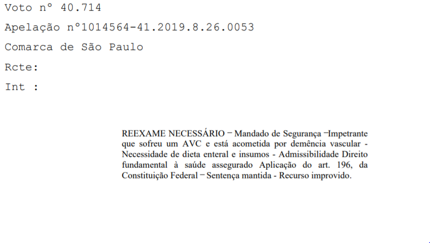 Justiça determina que SUS forneça alimentação enteral